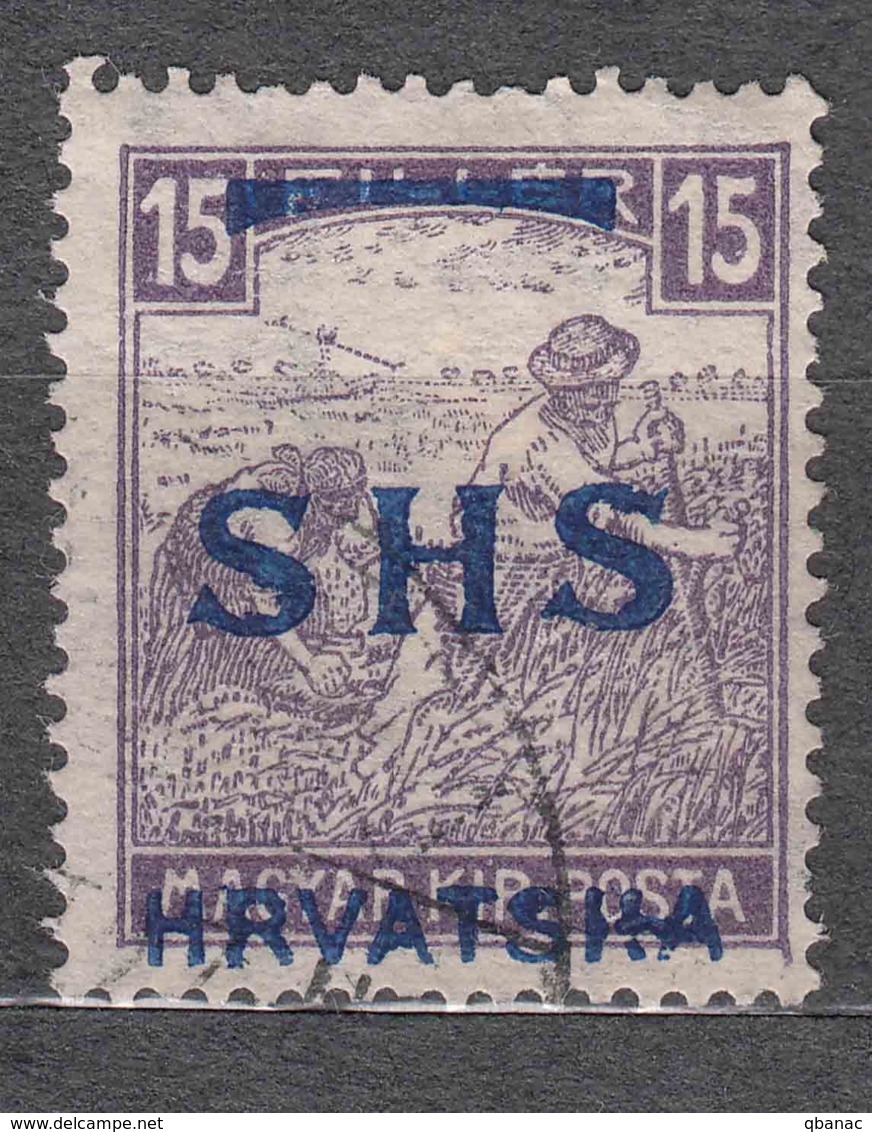 Yugoslavia Kingdom SHS, Issues For Croatia 1918 Mi#63 Used - Gebraucht