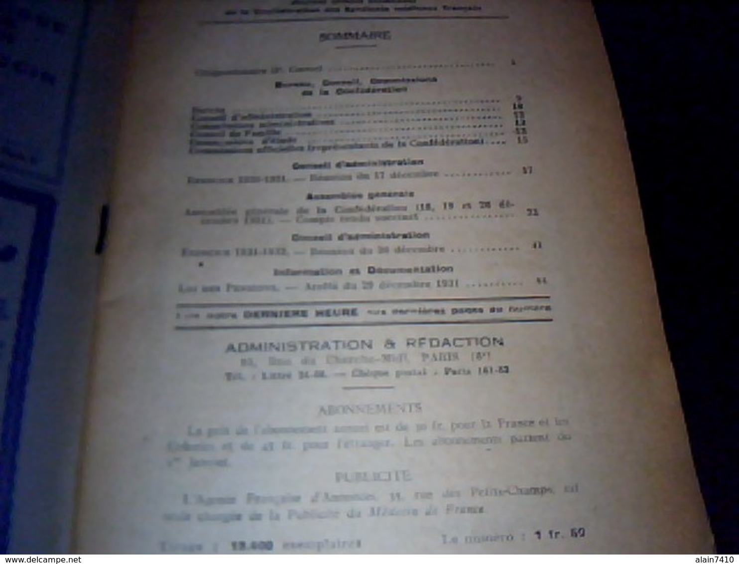 Medical   Vieux Papier LE MEDECIN DE FRANCE 1er  Janvier  1932 - Médecine & Santé