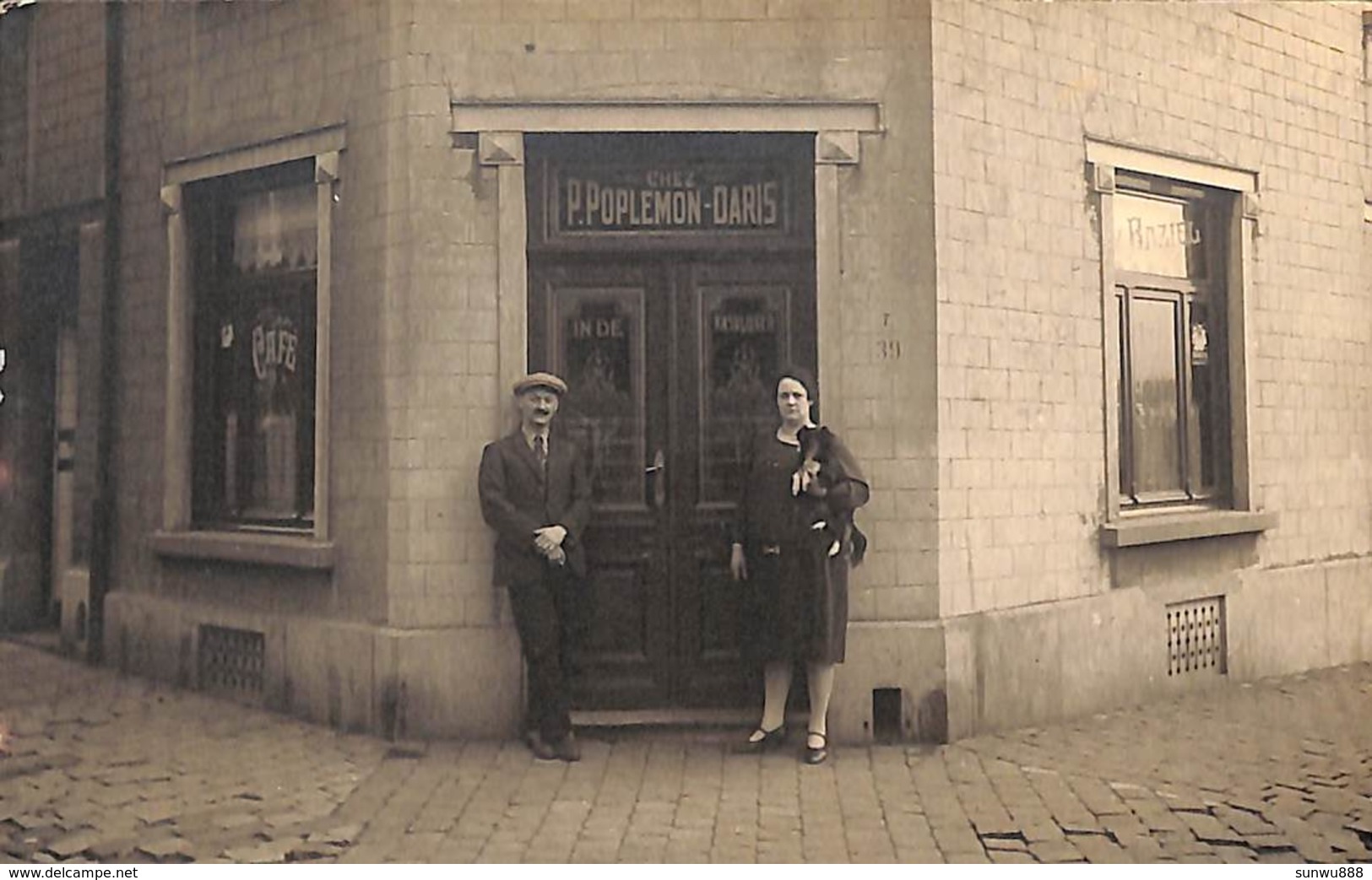 Café In De Kasvlieger Chez Poplemon Daris (top Animation) Anderlecht (carte Photo Petite Rue Du Moulin/rue Des Loups) - Cafés, Hôtels, Restaurants