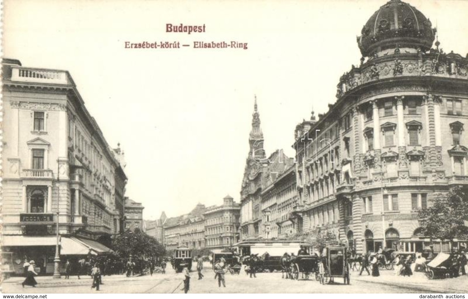 ** T1/T2 Budapest VIII. Erzsébet Körút (Blaha Lujza Tér), Fogorvos, Villamosok, Takarékpénztár - Ohne Zuordnung