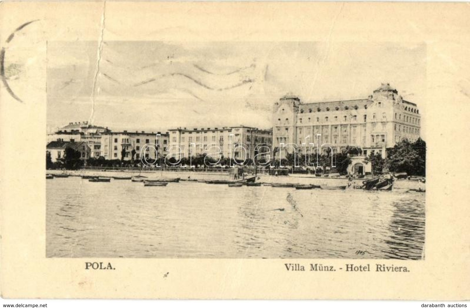 T3 Pola, Villa Münz, Hotel Riviera. G. Fano 5058. (fa) - Ohne Zuordnung