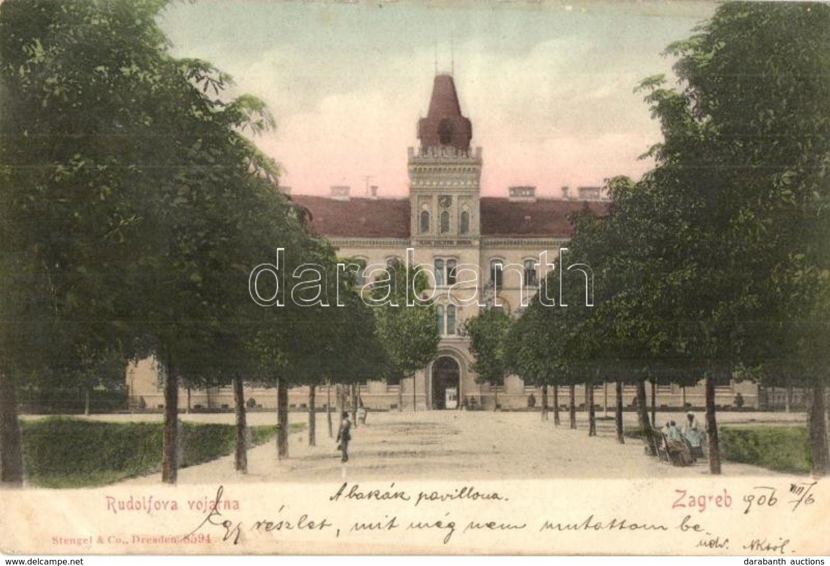 T3 1906 Zágráb, Agram, Zagreb; Rudolfova Vojarna / Rudolf Laktanya / K.u.K. Military Barracks (ázott Sarok / Wet Corner) - Ohne Zuordnung