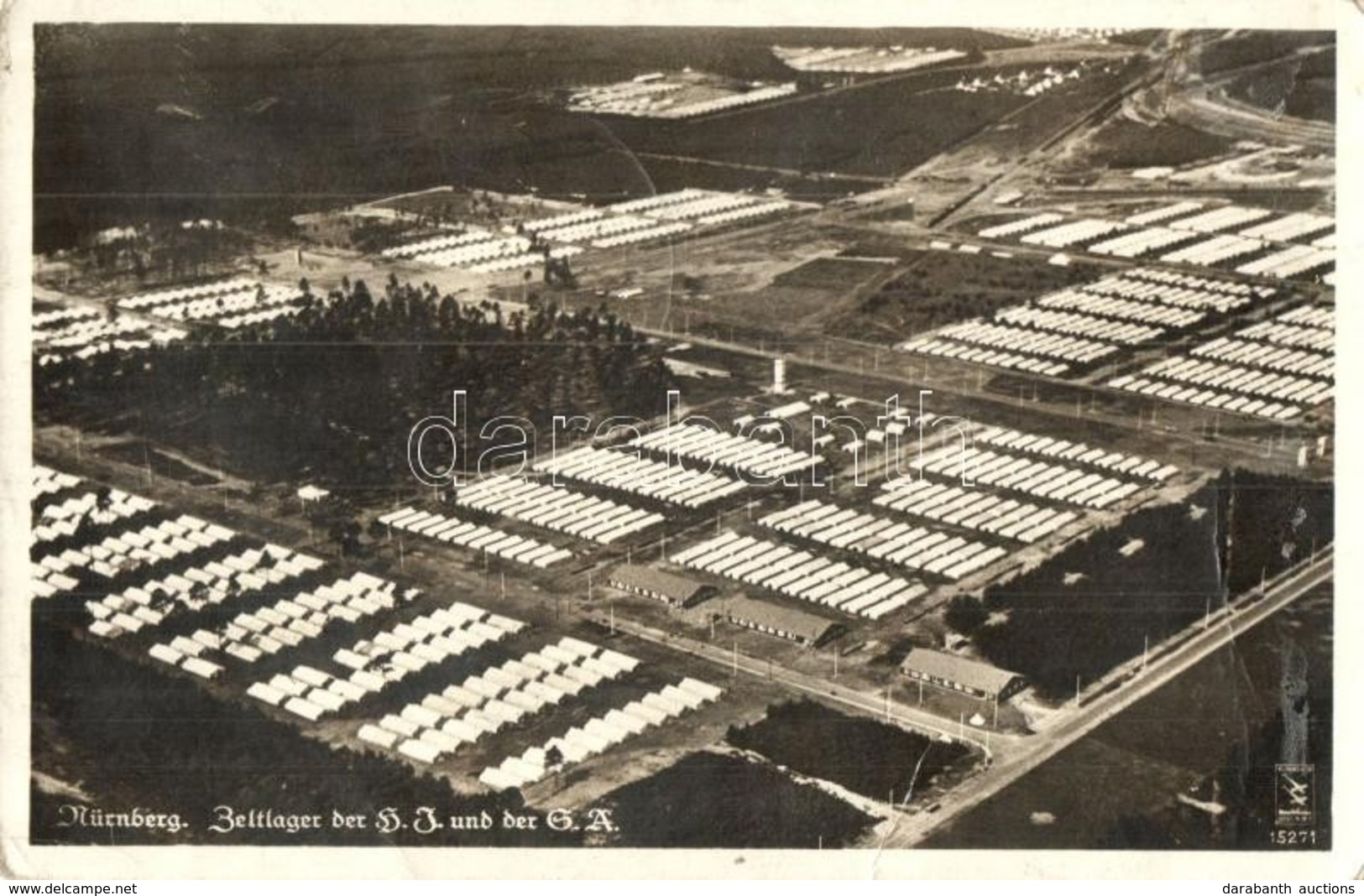 T2/T3 Nürnberg, Zeltlager Der HJ Und Der SA / Tent Camp + '1943 München, Tade Der Briefmarke' (EK) - Unclassified