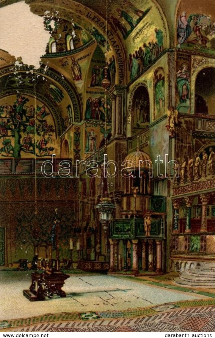 ** T3 Venice, Venezia; Basilica Di S. Marco, Interior, A. Scrocchi 3. Litho (surface Damage) - Ohne Zuordnung