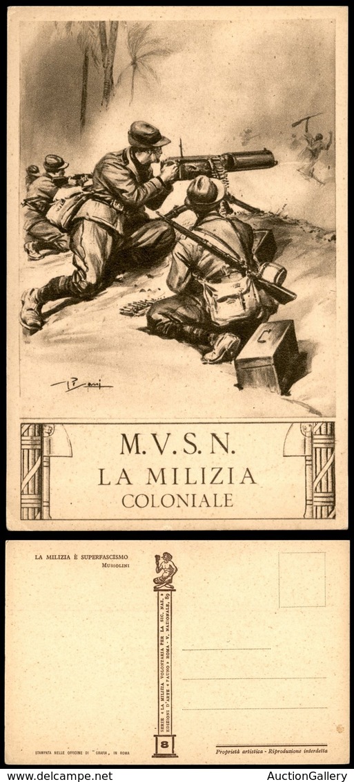 CARTOLINE - MILITARI - MVSN - Serie Fauno - "La Milizia Coloniale" - Illustratore Pisani - N8 - Nuova (30) - Zonder Classificatie