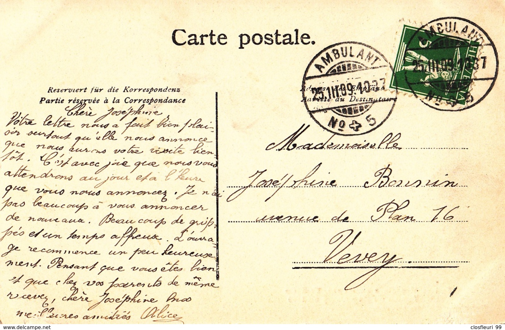 Commugny, Animée, Ambulant 1909. Superbe état - Commugny