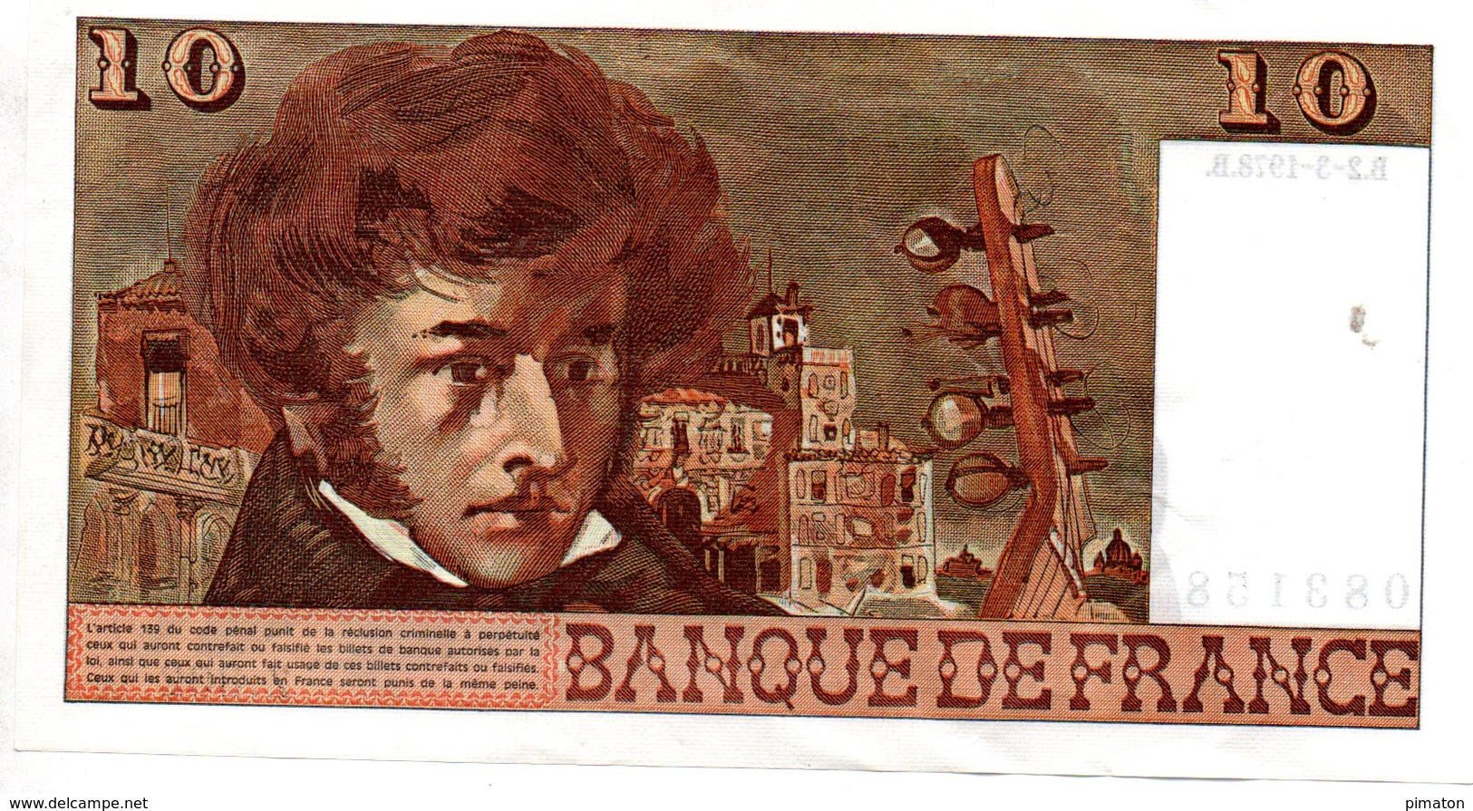 Billet De 10 Francs 1978 - 10 F 1972-1978 ''Berlioz''