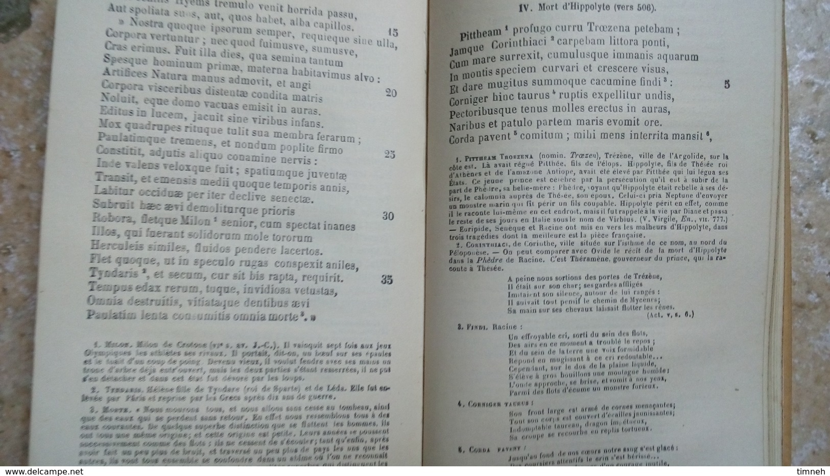 1897 - SELECTAE FABULAE METAMORPHOSEON OVIDII NASONIS - NOUVELLE EDITION BELIN - TEXTE EN LATIN & notes en français