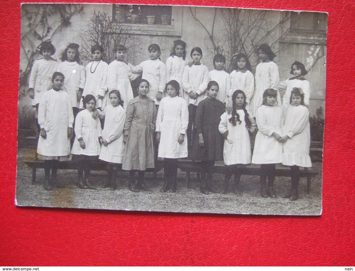 ITALIE - ROME - CARTE PHOTO - GROUPE DE PETITES FILLES - 5e ELEMENTAIRE 1920 - Voir Les Scans - - Onderwijs, Scholen En Universiteiten