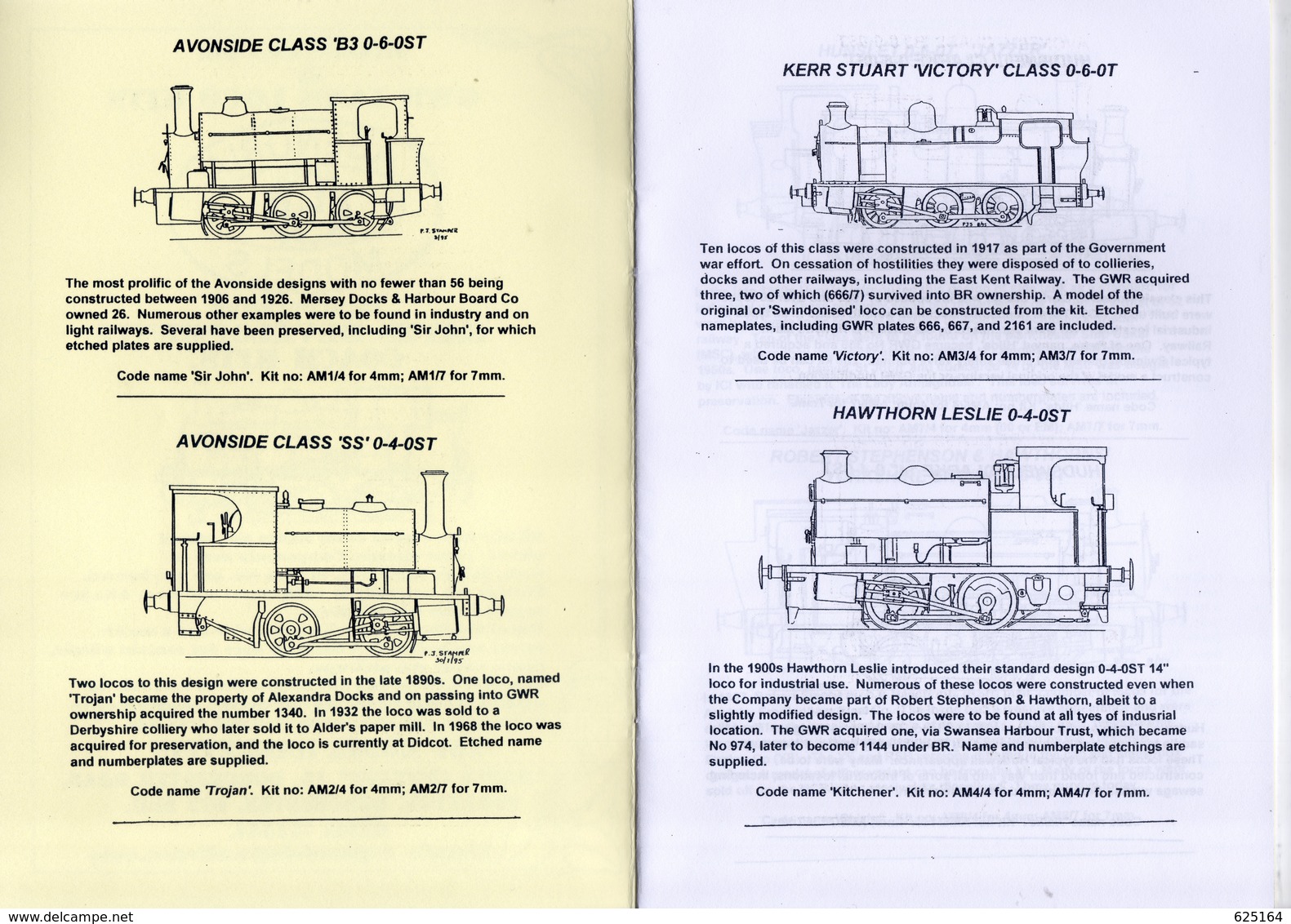 Catalogue AGENORIA MODELS 2001 Gauge 7mm 1/43 O  4mm 1/76 OO Kits Locomotive - Englisch