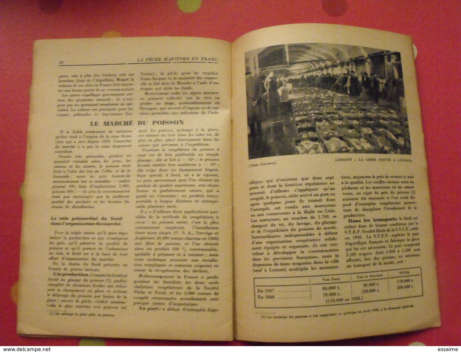 la pêche maritime en France. domentation française illustrée 1949. photos.