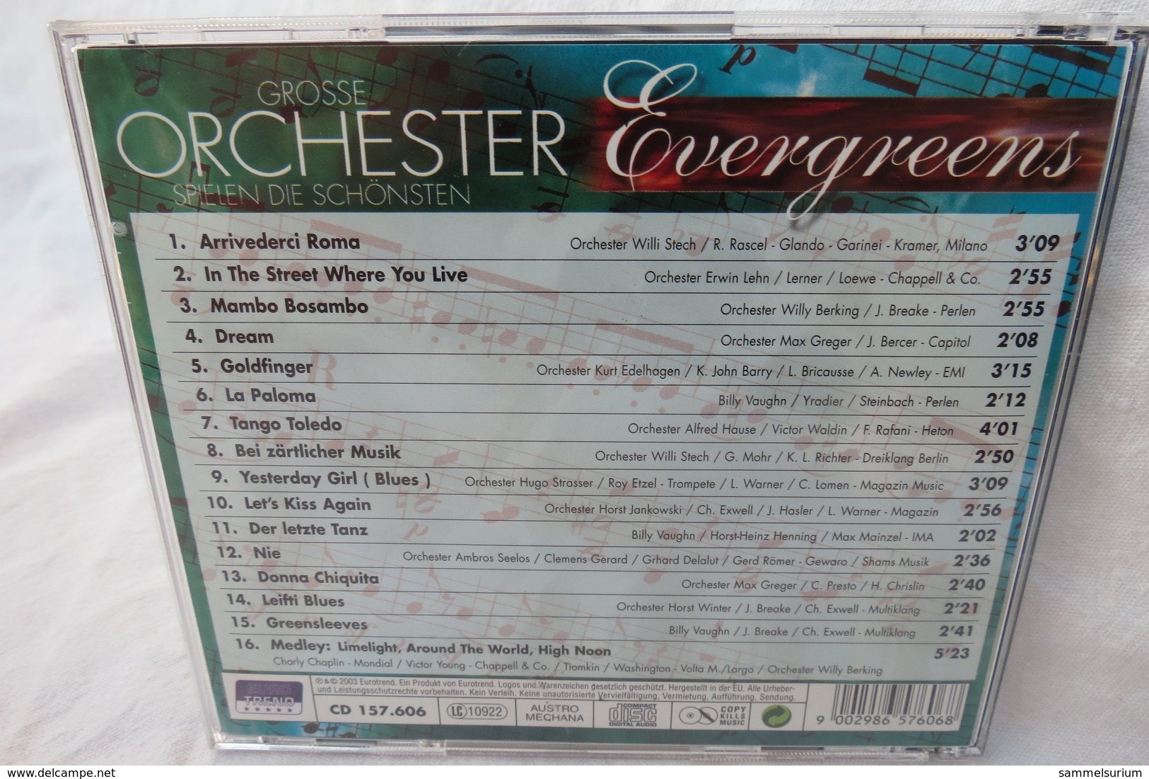 CD "Grosse Orchester Spielen Die Schönsten Evergreens" CD 1 - Instrumental