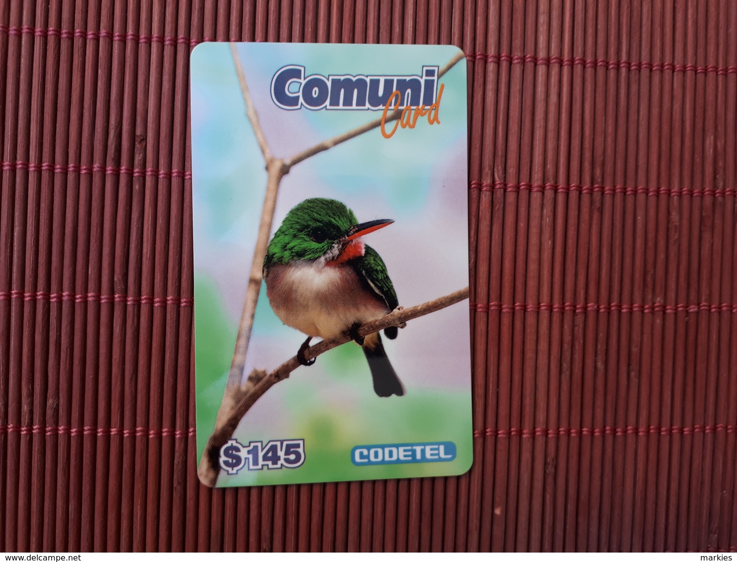 Codetel Bird Prepaid $145 Comuni Card Used 2 Scans Rare - Dominica