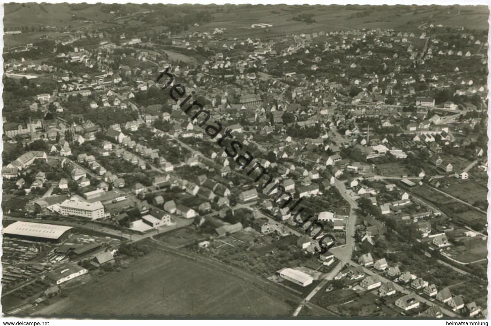 Lauterbach - Fliegeraufnahme - Foto-AK 60er Jahre - Verlag Hugo Schneider Landenhausen - Lauterbach