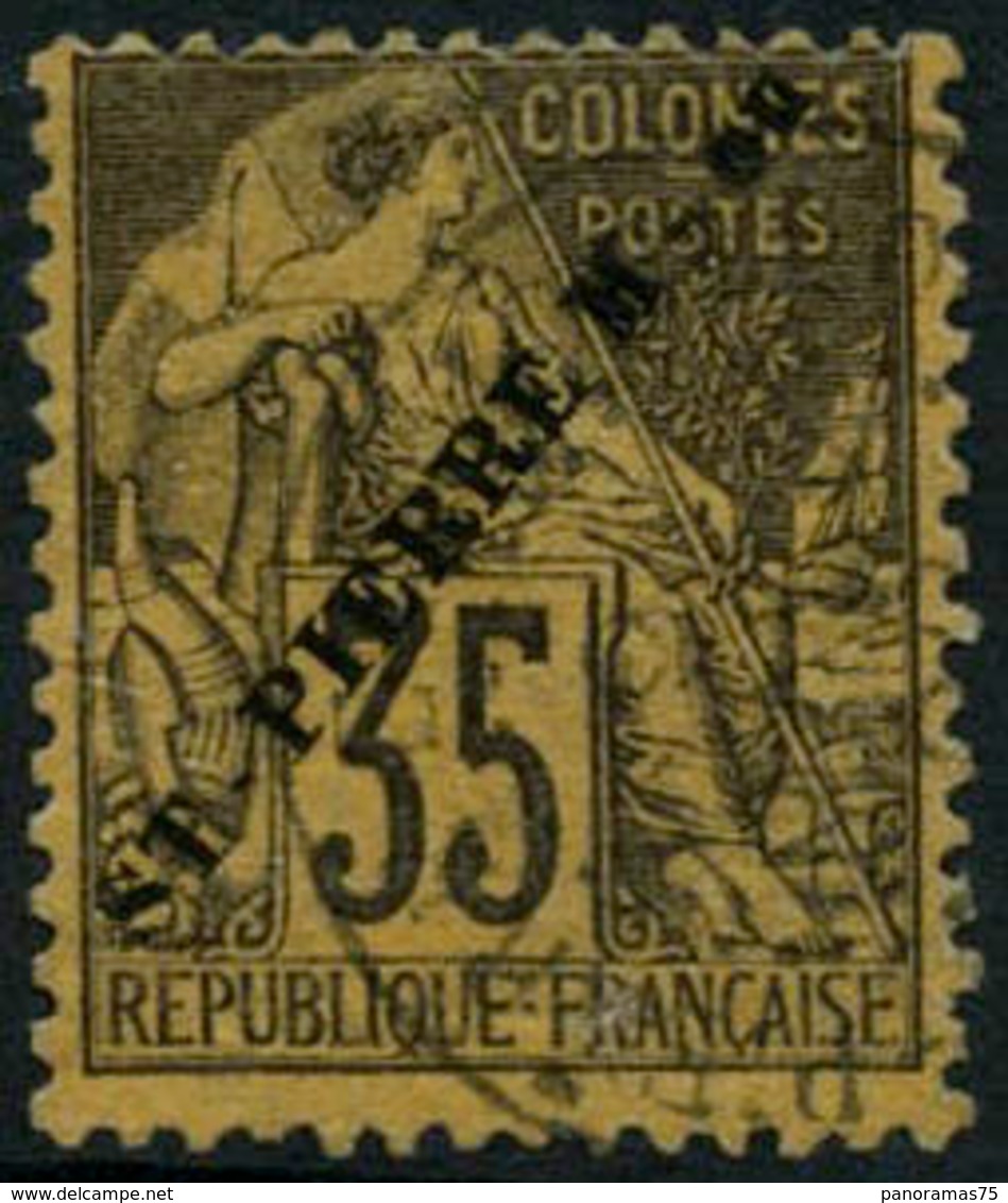 Oblit. N°27 35c Violet-noir S/jaune, Signé Brun Et Roumet - TB - Sonstige & Ohne Zuordnung