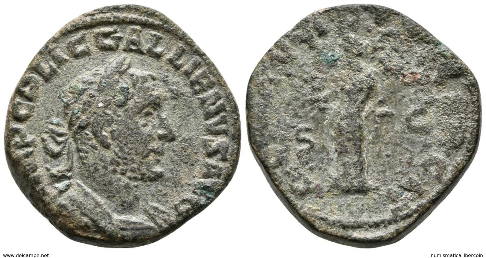 GALIENO. Sestercio. 253-254 D.C. Roma. A/ Busto Laureado Con Coraza A Derecha. IMP C P LIC GALLIENVS AVG. R/ Concordia E - Autres & Non Classés