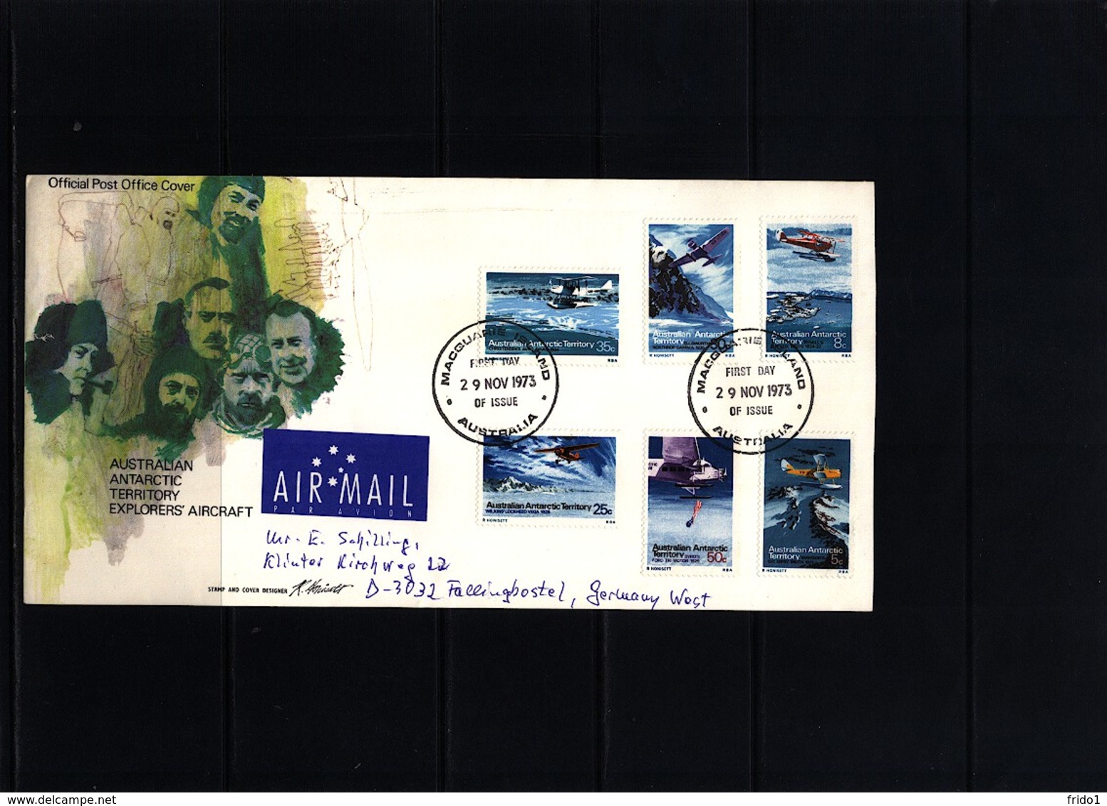 Australian Antarctic Territoriy 1973 Food Chains And Explorers' Aircraft FDCs - Covers & Documents