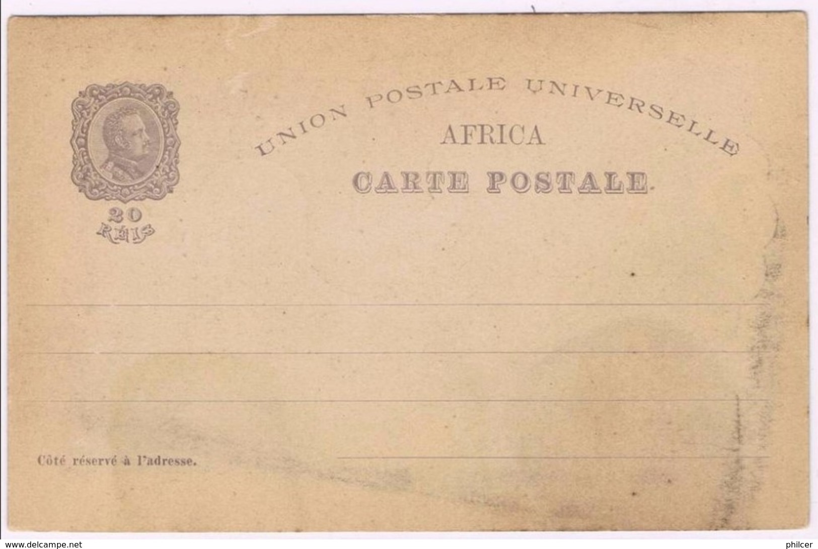 Africa, 1898, Bilhete Postal Centenário Da India - Portuguese Africa