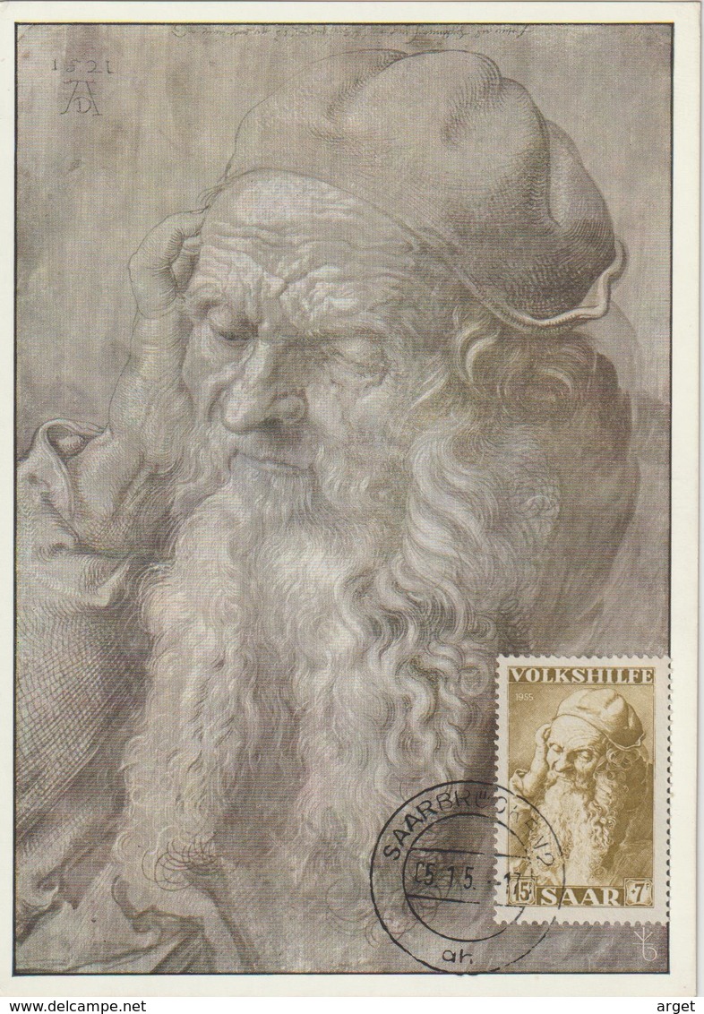 Carte-Maximum SARRE N° Yvert 349 (DÜRER) Obl Sp 1er Jour - Maximumkarten