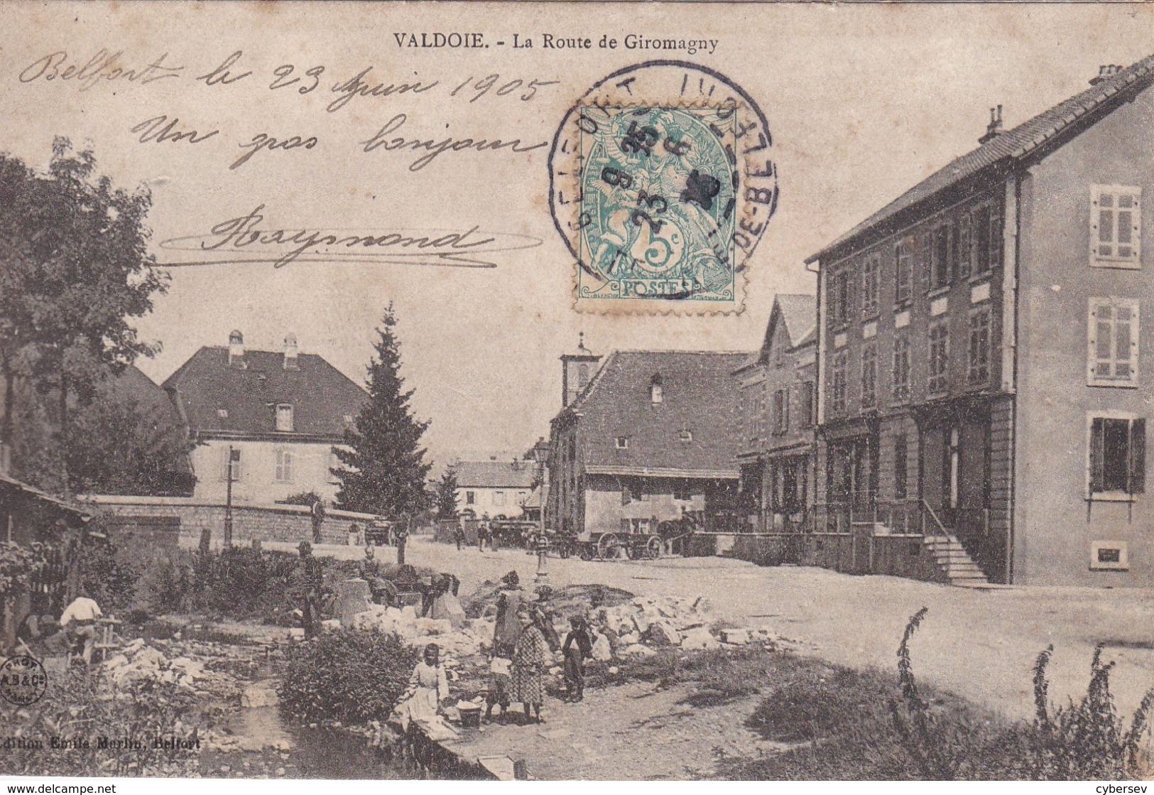 VALDOIE - La Route De Giromagny - Lavoir - Animé - Valdoie