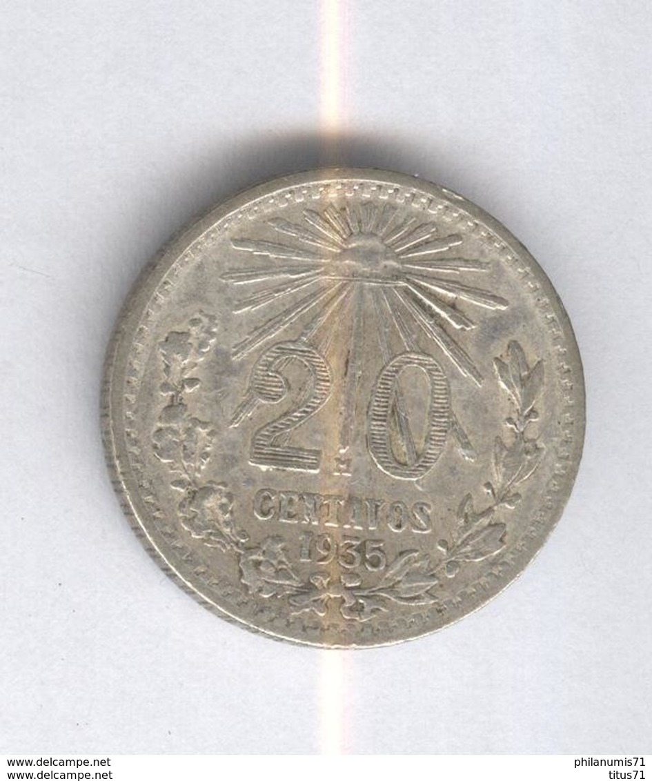 20 Centavos Mexique / Mexico 1935 TTB+ - Mexiko
