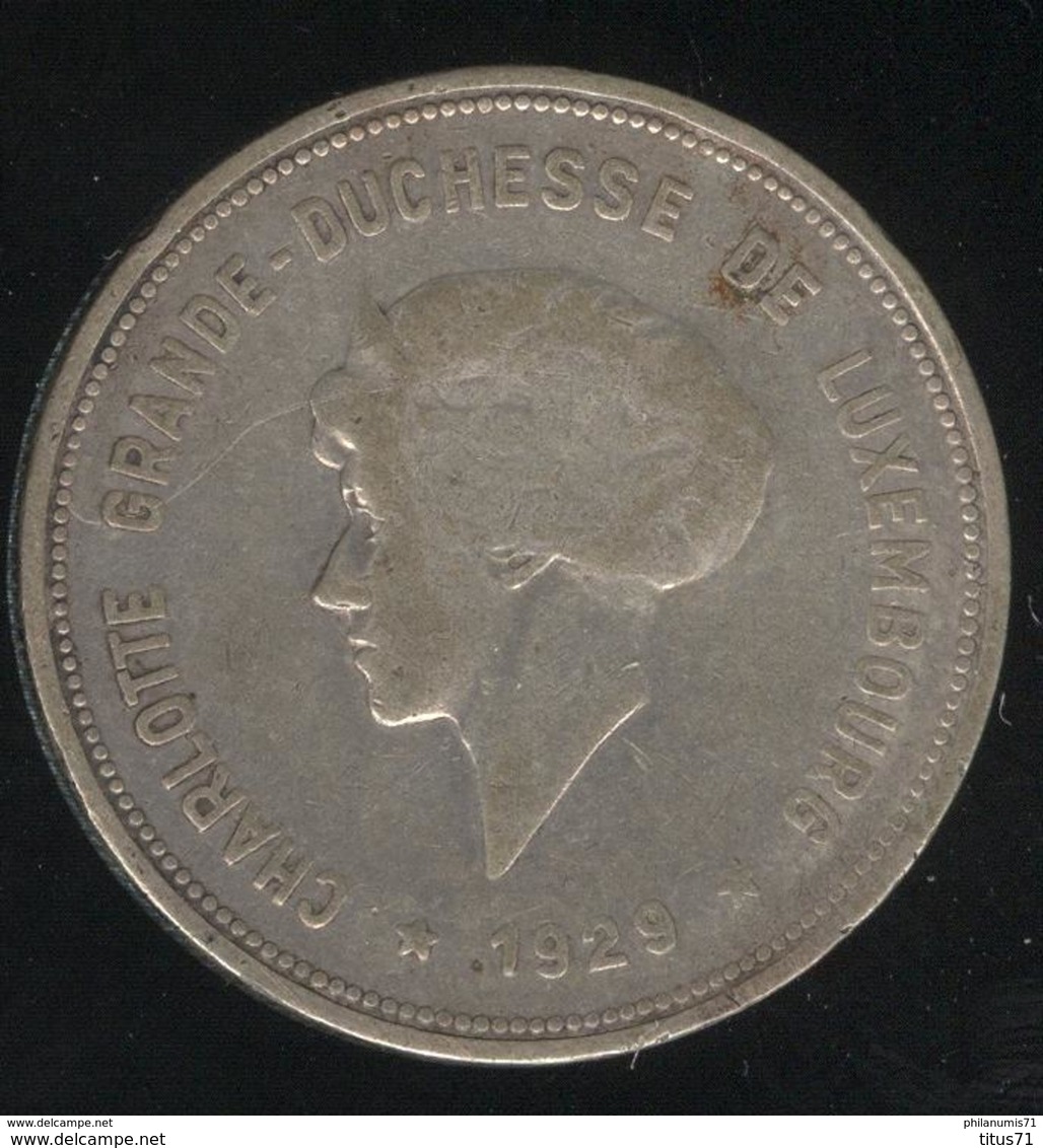 5 Francs Luxembourg 1929 - Grande Duchesse Charlotte - Luxembourg