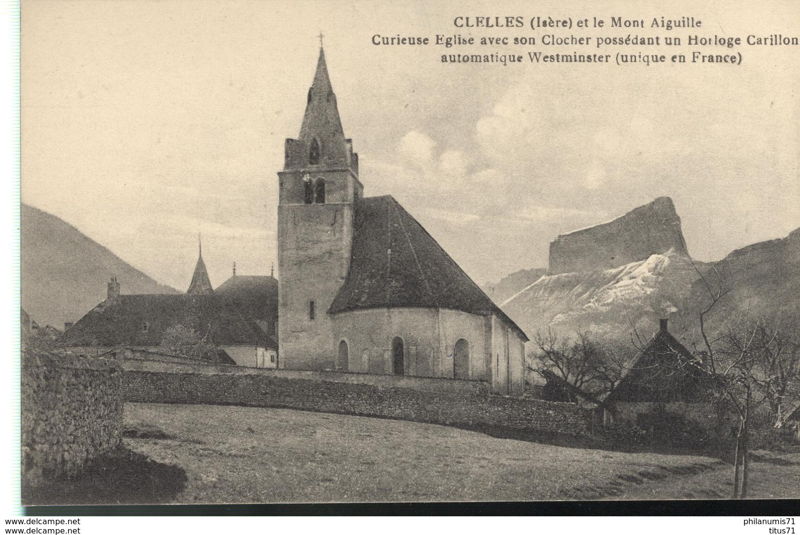 CPA  Clelles - Mont Aiguille - Eglise Avec Horloge Carillon Automatique - Non Circulé - Clelles