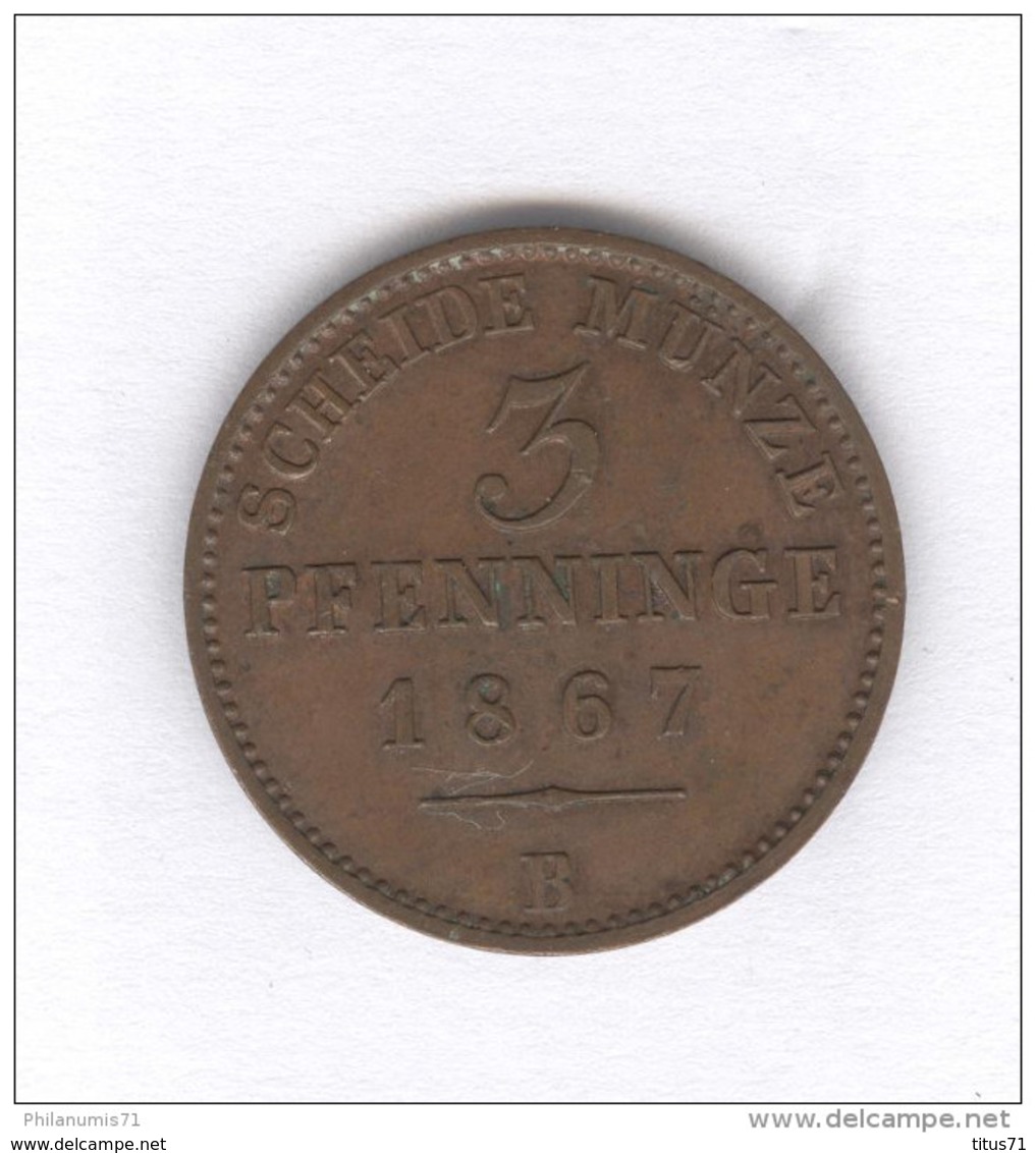 3 Pfennige 1867 B Allemagne Prusse - SUP - Sonstige & Ohne Zuordnung