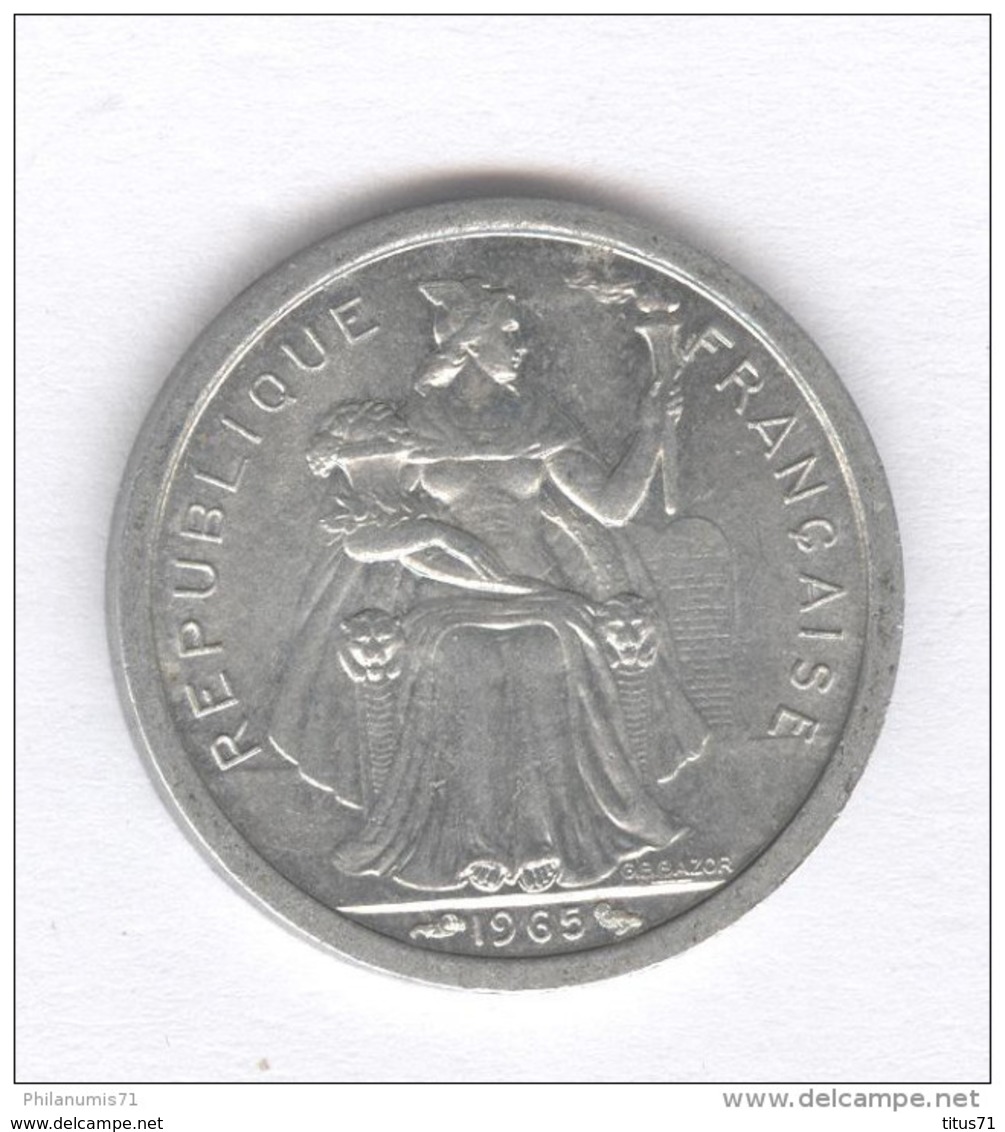 1 Franc Polynésie Française 1965 TTB+ - Polynésie Française