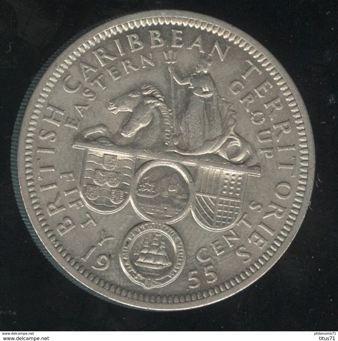 50 Cents British Caibbean Territories 1955 - British Caribbean Territories