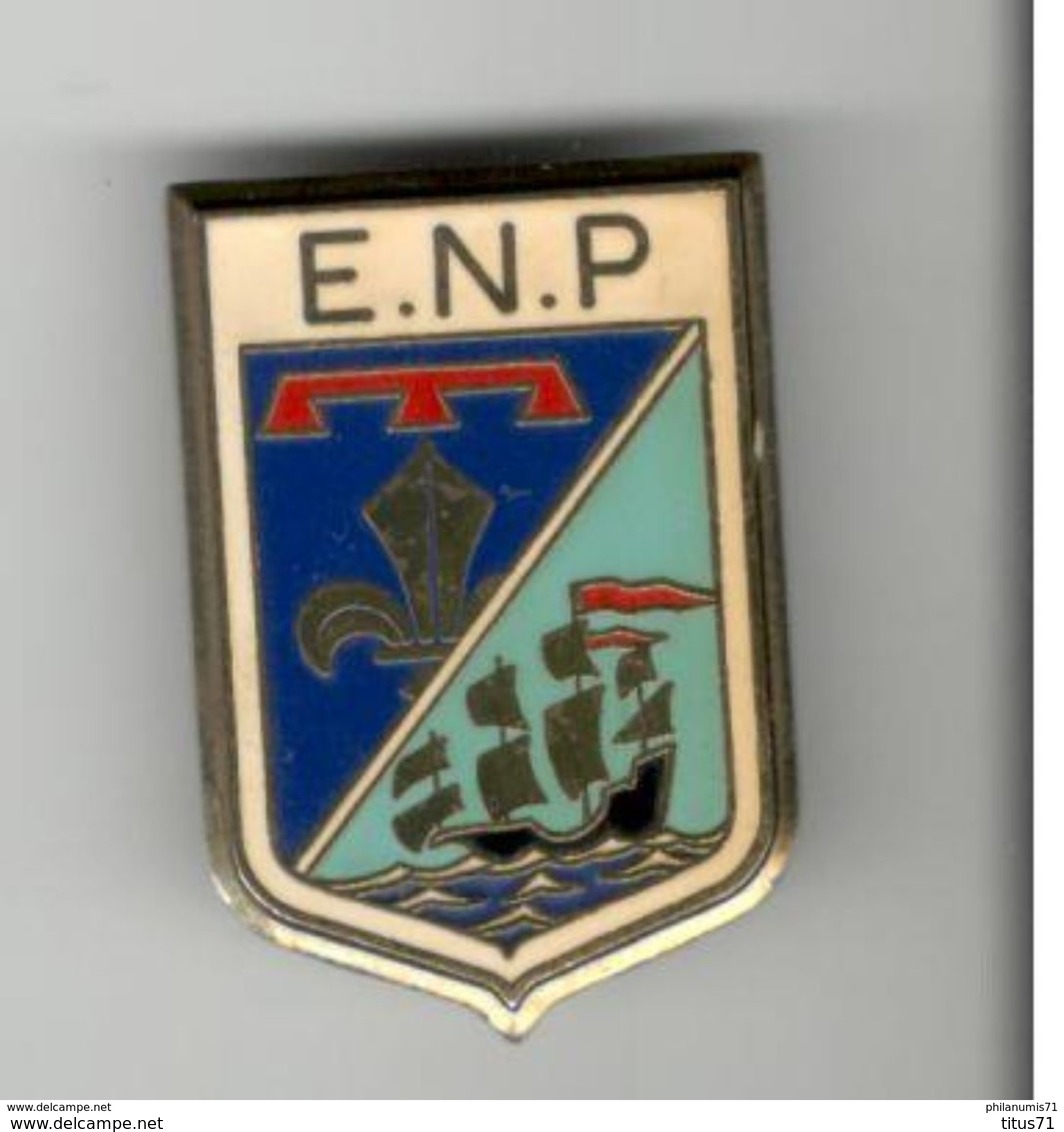 Insigne ENP Type 1 - Ecole Nationale De Police - Fabricant Delsart - Politie En Rijkswacht