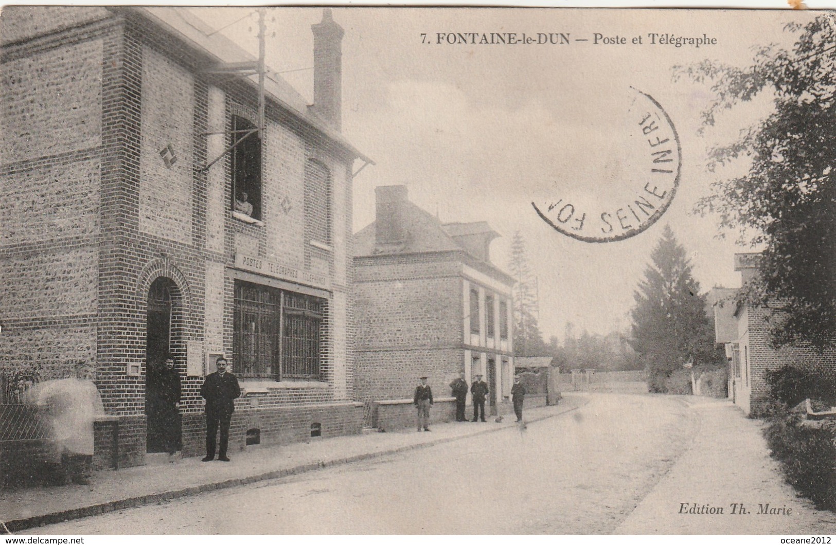 76 Fontaine Le Dun. Poste Et Telegraphe - Fontaine Le Dun