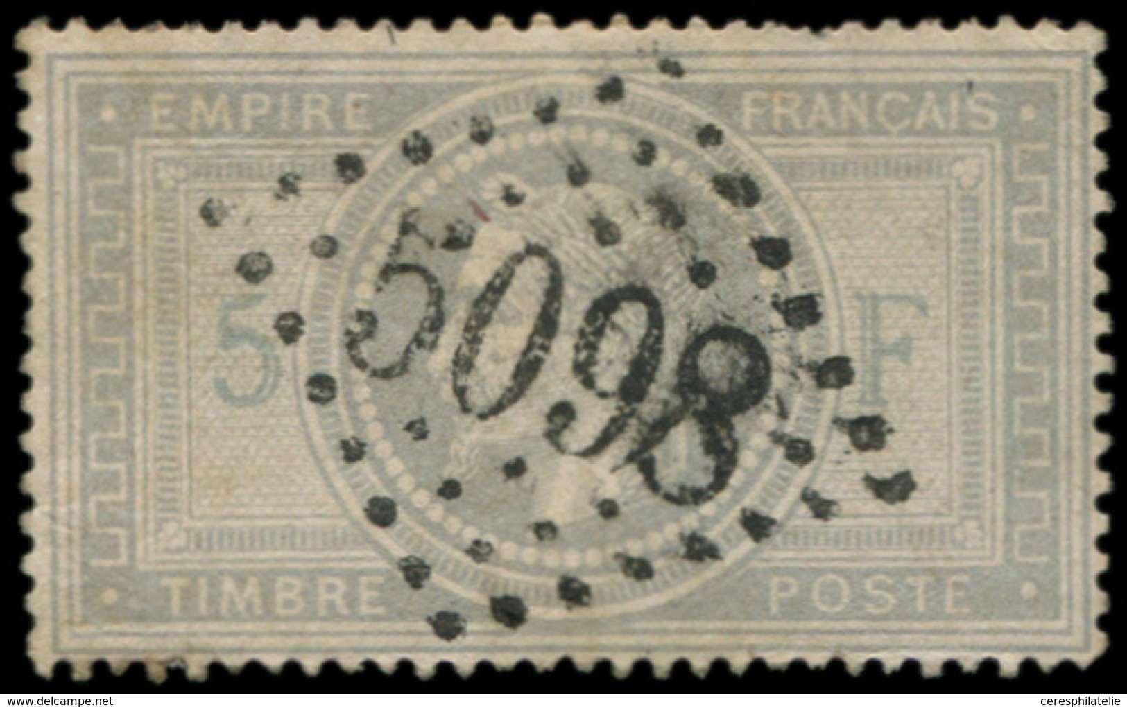 BUREAUX FRANCAIS A L'ETRANGER - N°33 Obl. GC 5098 De SMYRNE, Une Dent Manquante, Frappe TB. C - 1849-1876: Klassik