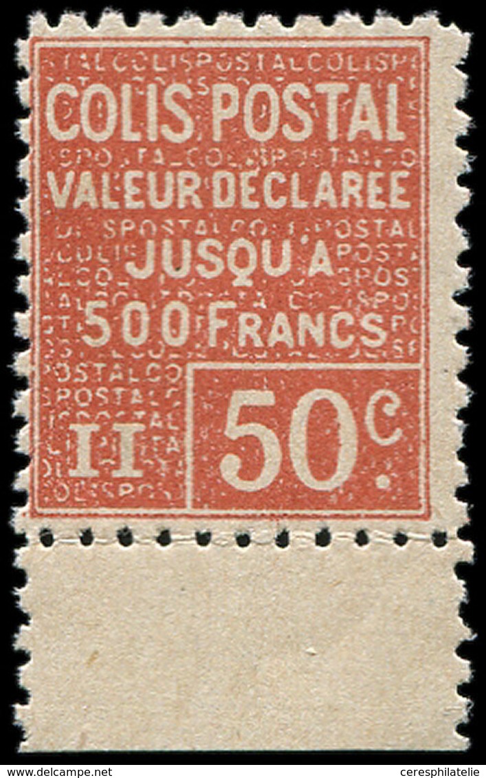 ** COLIS POSTAUX - 56   50c. Rouge, Bdf, Infime Point D'adh., TB - Ungebraucht