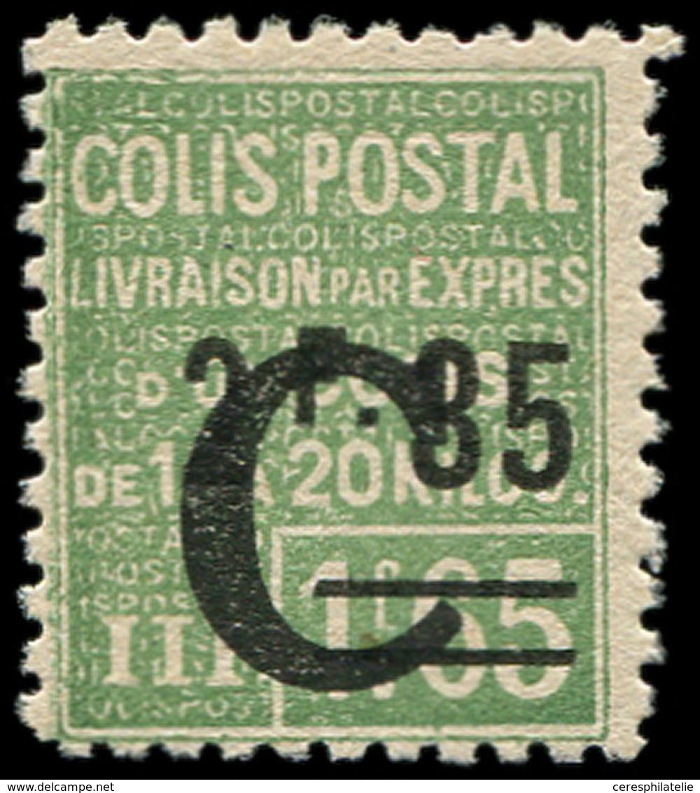 ** COLIS POSTAUX - 116  2f35 Sur 1f65 Vert, Surchargé C, TB - Ungebraucht