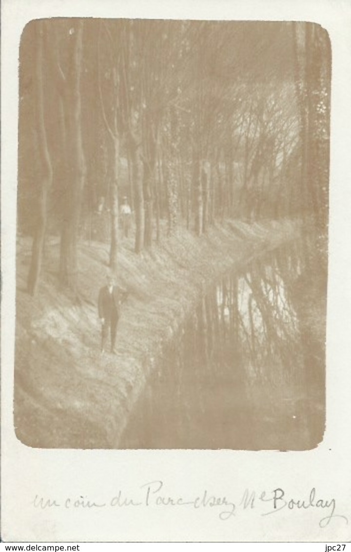 77 CPA Carte Photo LE MEE SUR SEINE Un Coin Du Parc De Madame BOULAY - Le Mee Sur Seine