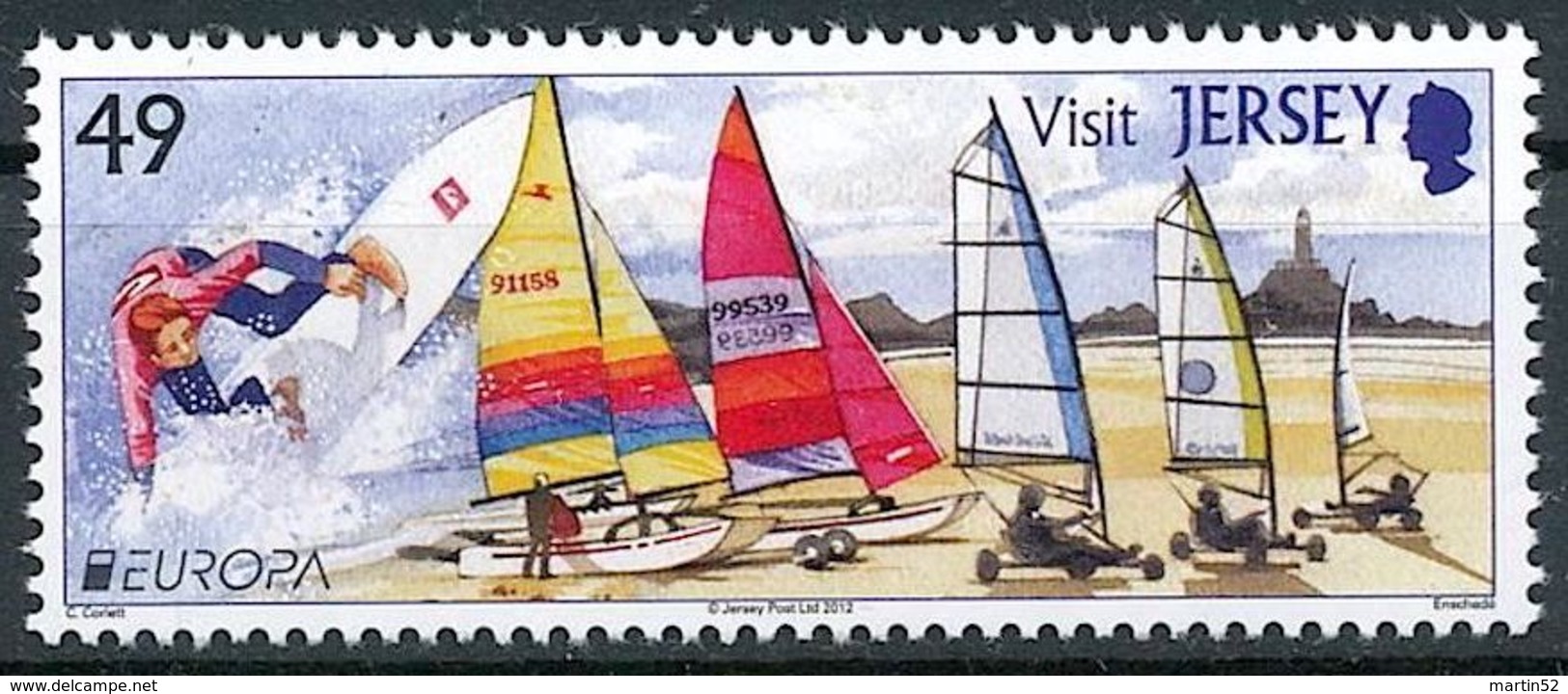 Jersey 2012: "Surfing, Sailing & Windsurfing" Michel-No. 1615 ** MNH - START BELOW POSTAL FACE VALUE (£ 0.49) - Sci Nautico