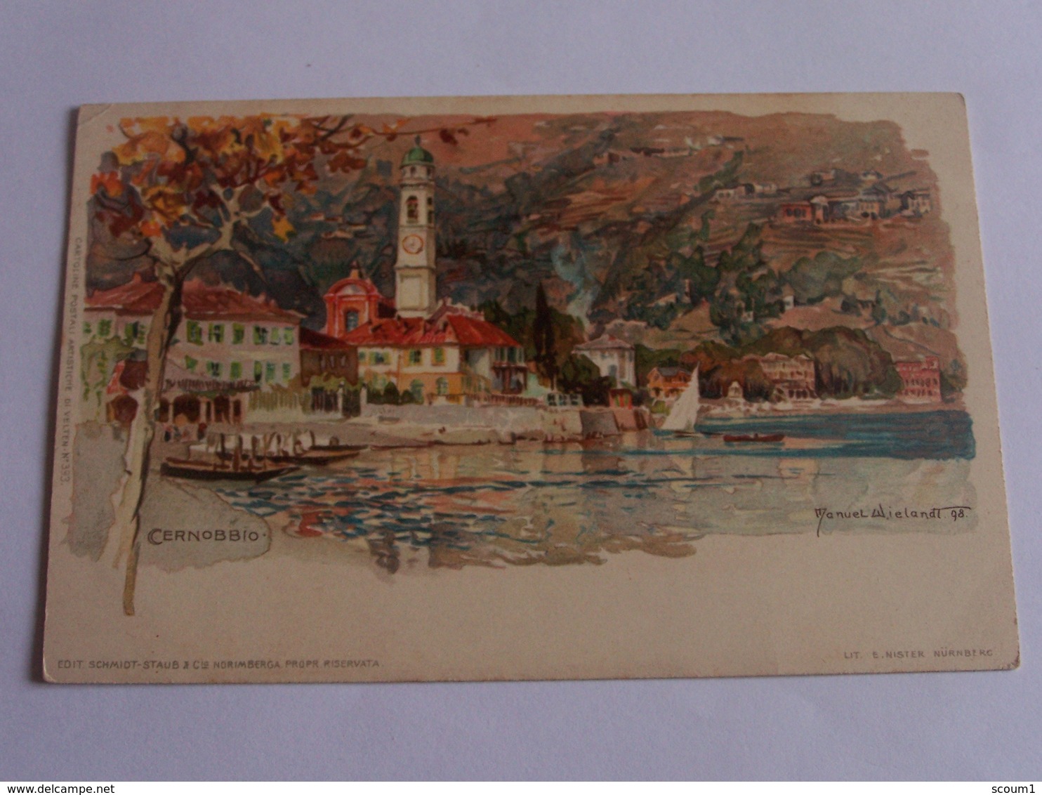 MANUEL WIELANDT  Carte Postale D Italie CERNOBBIO - Wielandt, Manuel