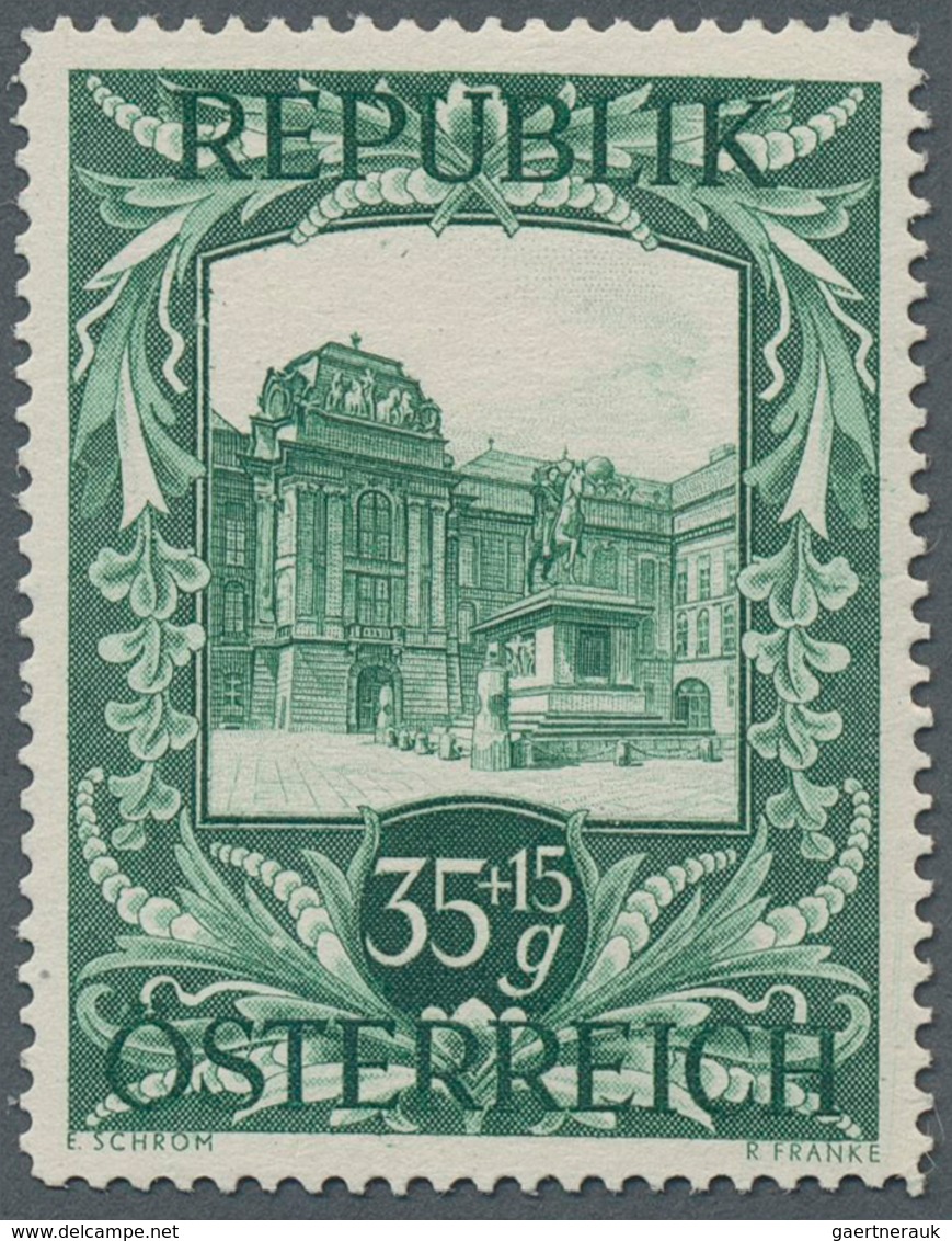 Österreich: 1947, 35 Gr. + 15 Gr. "Kunstausstellung", 22 Verschiedene Farbproben In Linienzähnung 14 - Other & Unclassified