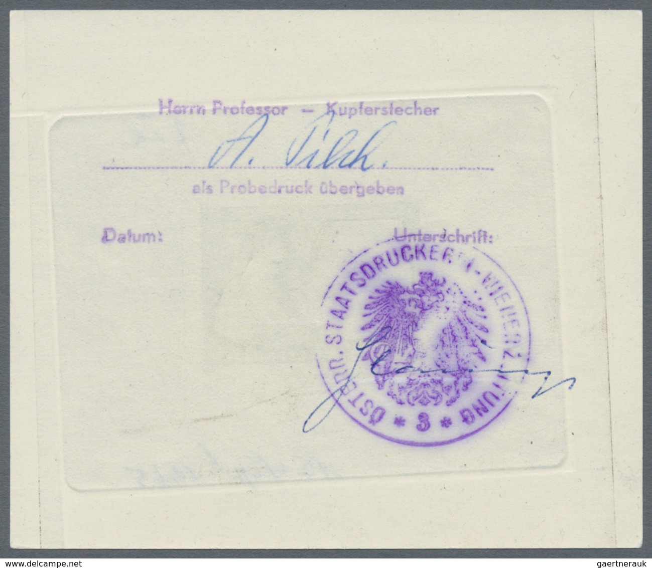 Österreich: 1965, 3 Sch. + 70 Gr. "Tag Der Briefmarke", Zwei Phasendrucke In Schwarz (1. Und 2. Phas - Other & Unclassified