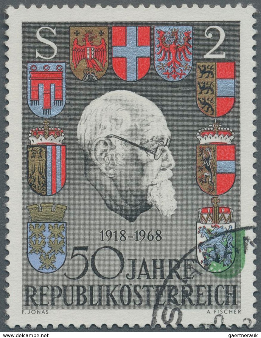 Österreich: 1958, 2 Sch. "Dr.Karl Renner" Mit Abart "Farbe Grün Nach Rechts Unten Verschoben", Saube - Other & Unclassified