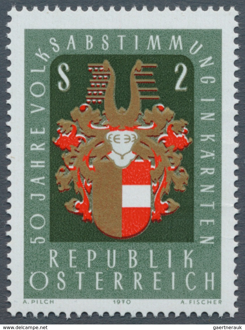 Österreich: 1970. Kärntner Volksabstimmung, 50. Jahrestag "Wappen Von Kärnten" Mit Abart "Farben Sch - Other & Unclassified