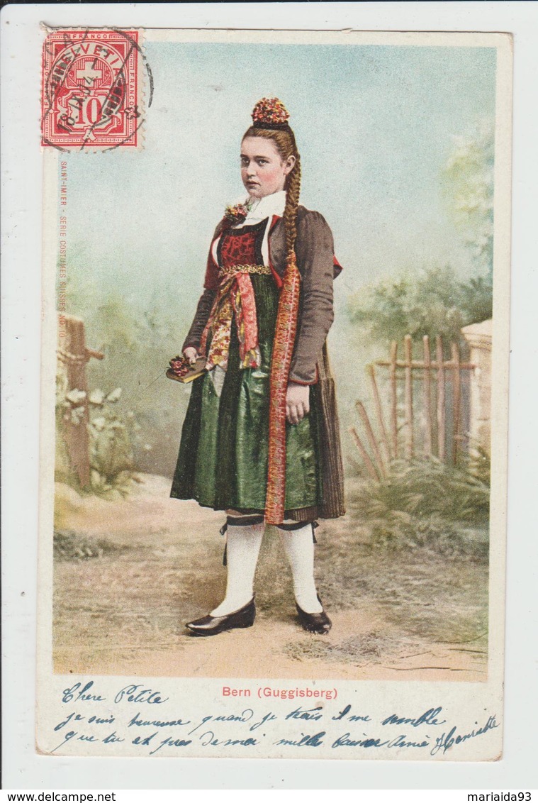 BERNE - SUISSE - FEMME EN COSTUME - GUGGISBERG - Guggisberg