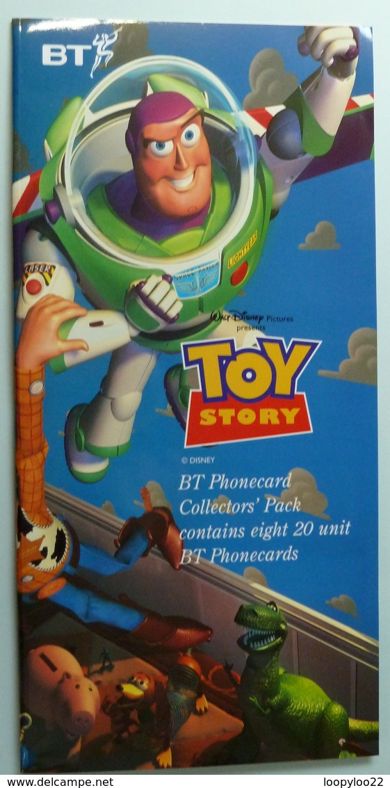 UK - Great Britain - BT - Toy Story - Set Of 8 - 20 Units - Mint In Folder - BT Paquetes Para Coleccionistas