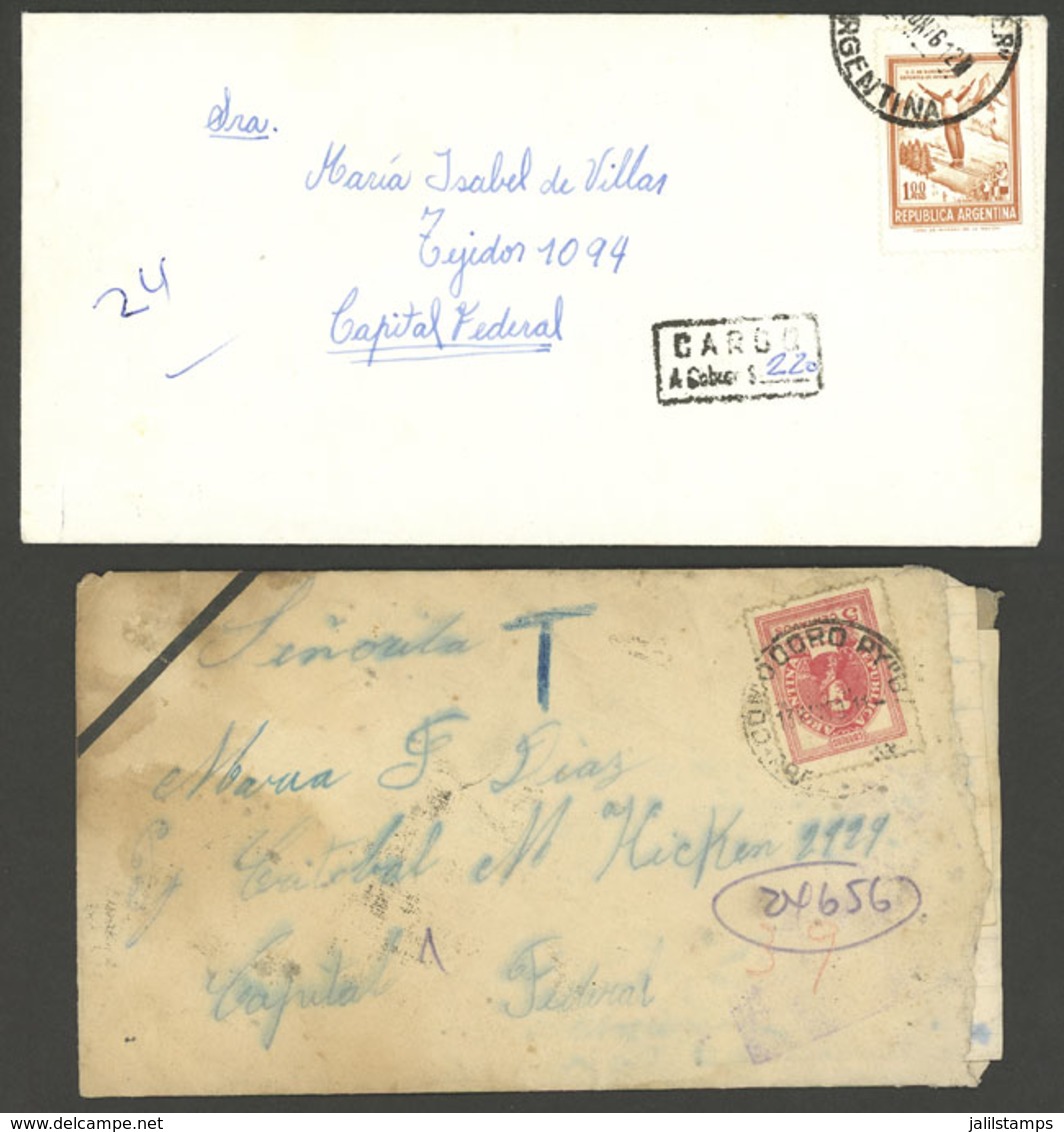 ARGENTINA: 2 Covers Used In MAY/1950 And JUN/1976, With Due Marks - Brieven En Documenten