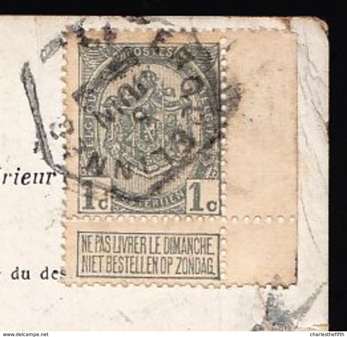 ARMOIRIES 81 - HEXAGONE - ERQUELINNE ; Station Perception - Geblokkeerd Uur - Heure Bloquée - Sur CPA - RARE ! - 1893-1907 Coat Of Arms