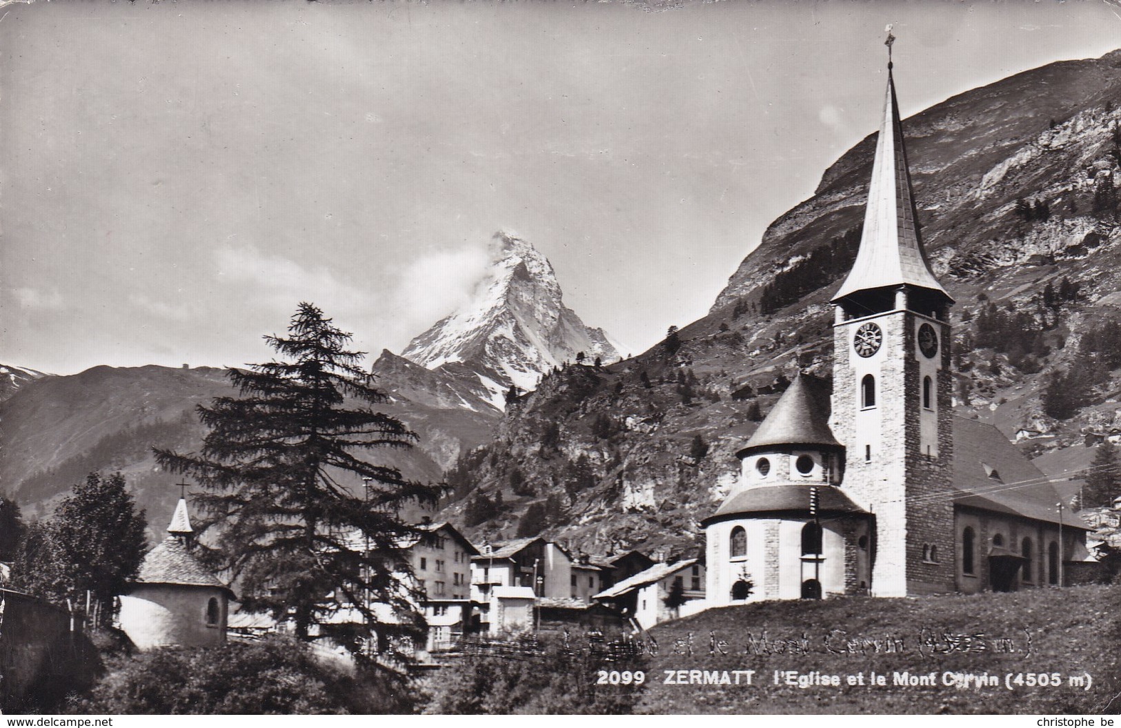 Zermatt, L'Eglise Et Le Mont .....Suisse (pk51283) - Matt