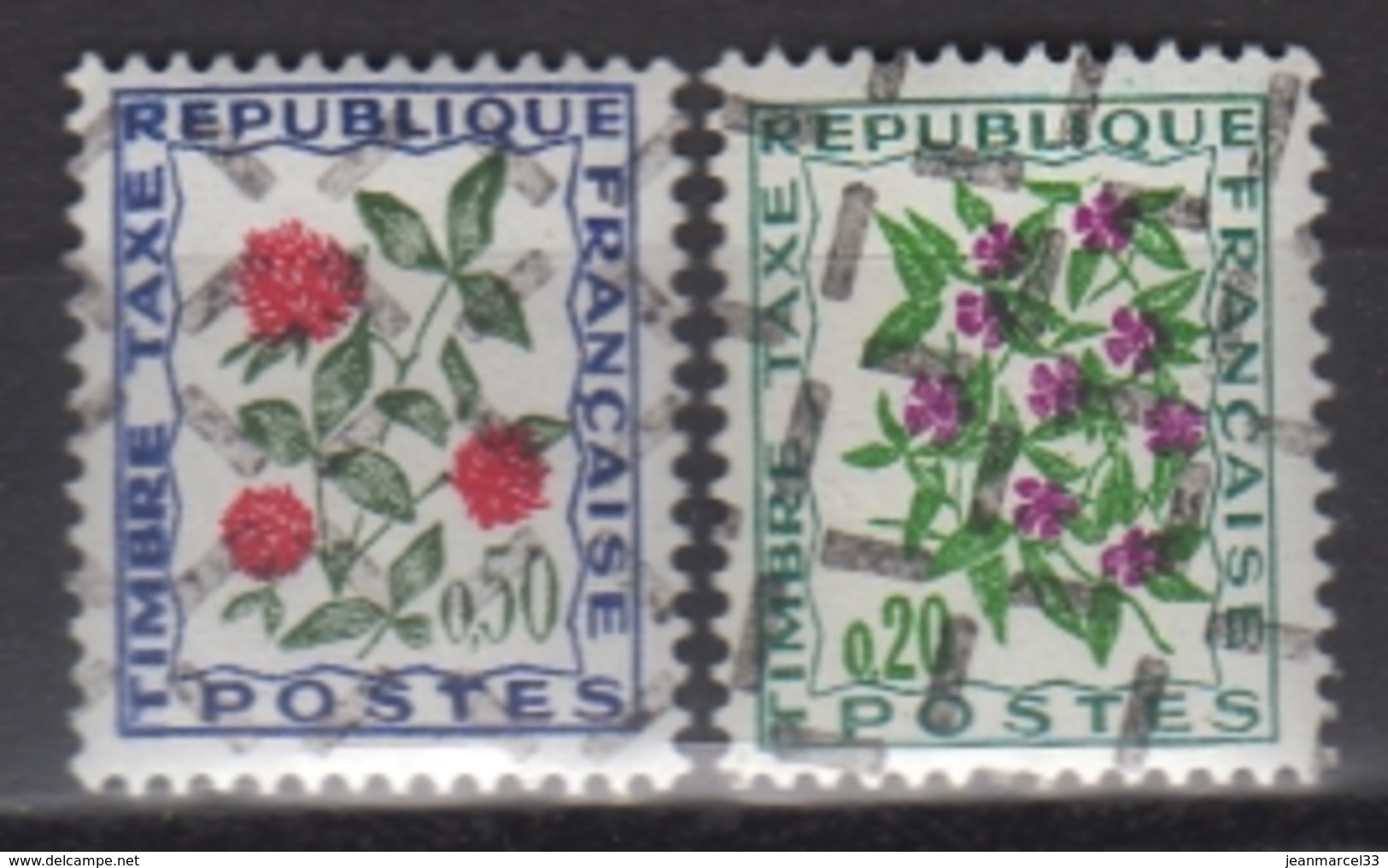 Variété Du 101 Et 102 Des Taxes Annulation Avant Mise Au Rebuts - Used Stamps