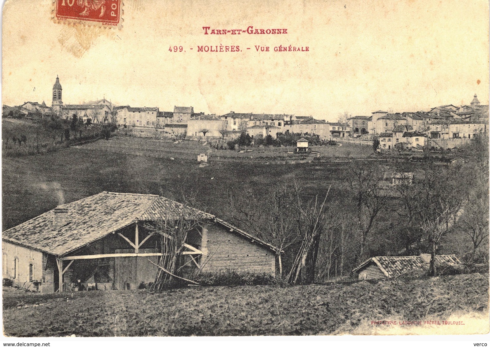 Carte Postale Ancienne De MOLIERES - Molieres