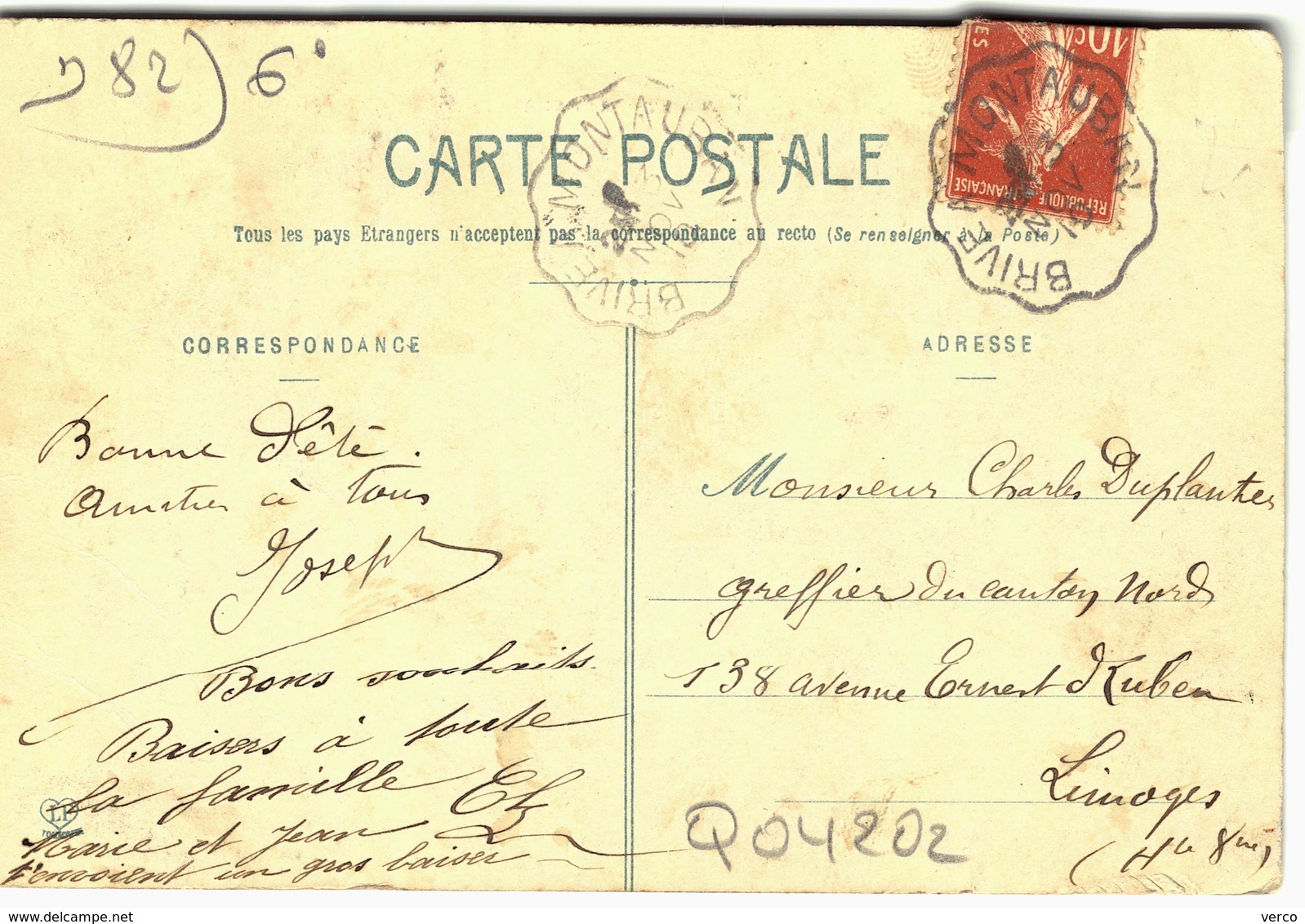 Carte Postale Ancienne De MOLIERES - Molieres